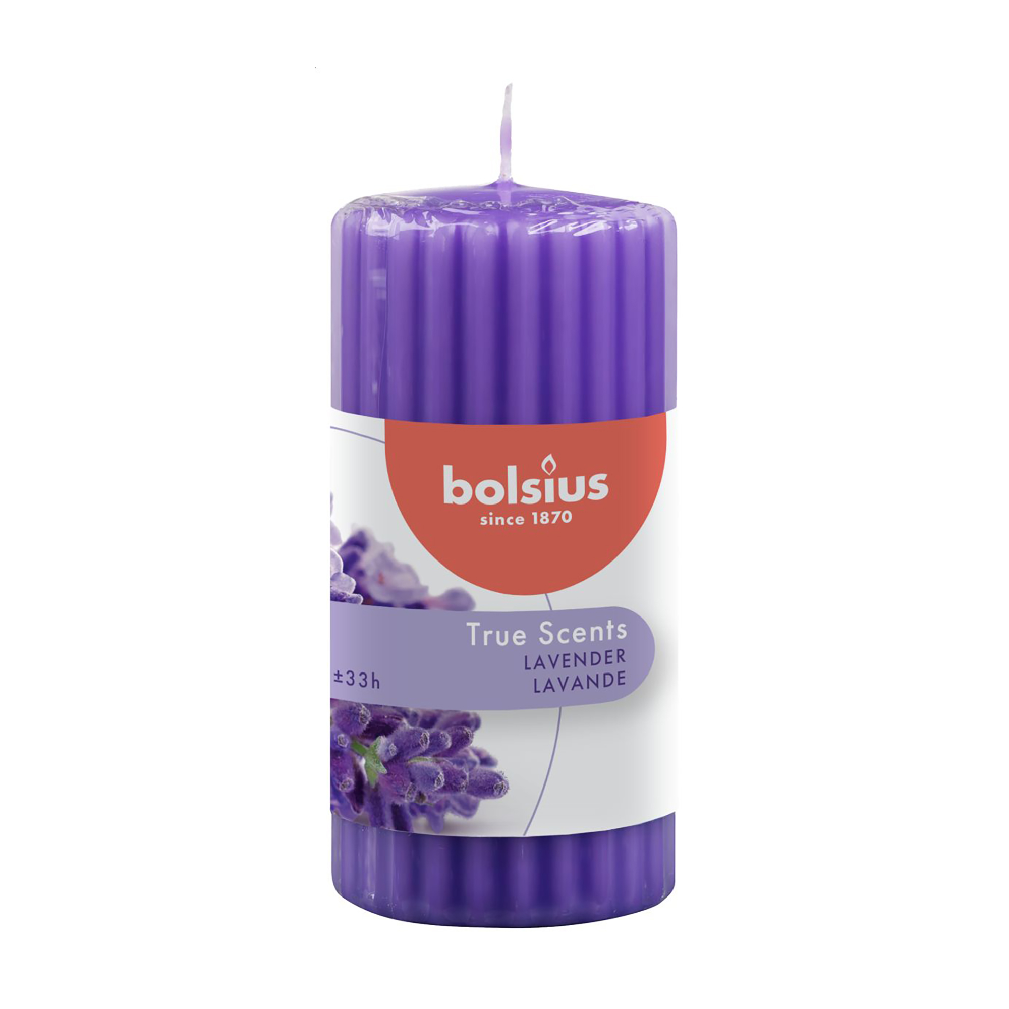 Ароматична свічка Bolsius True Scents Lavender, 120*58 мм