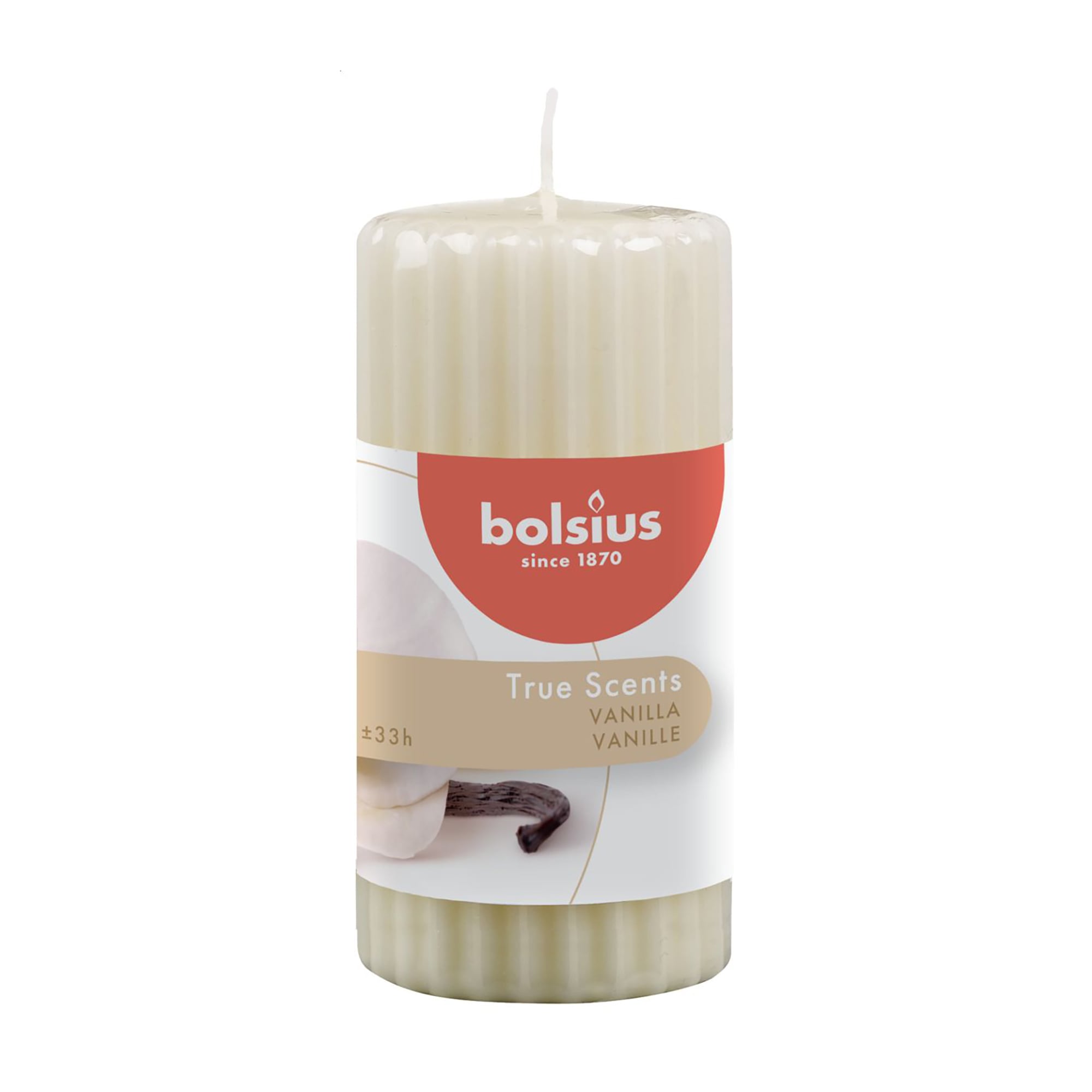 Ароматична свічка Bolsius True Scents Vanilla, 120*58 мм